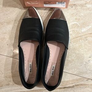 MiuMiu  black flats